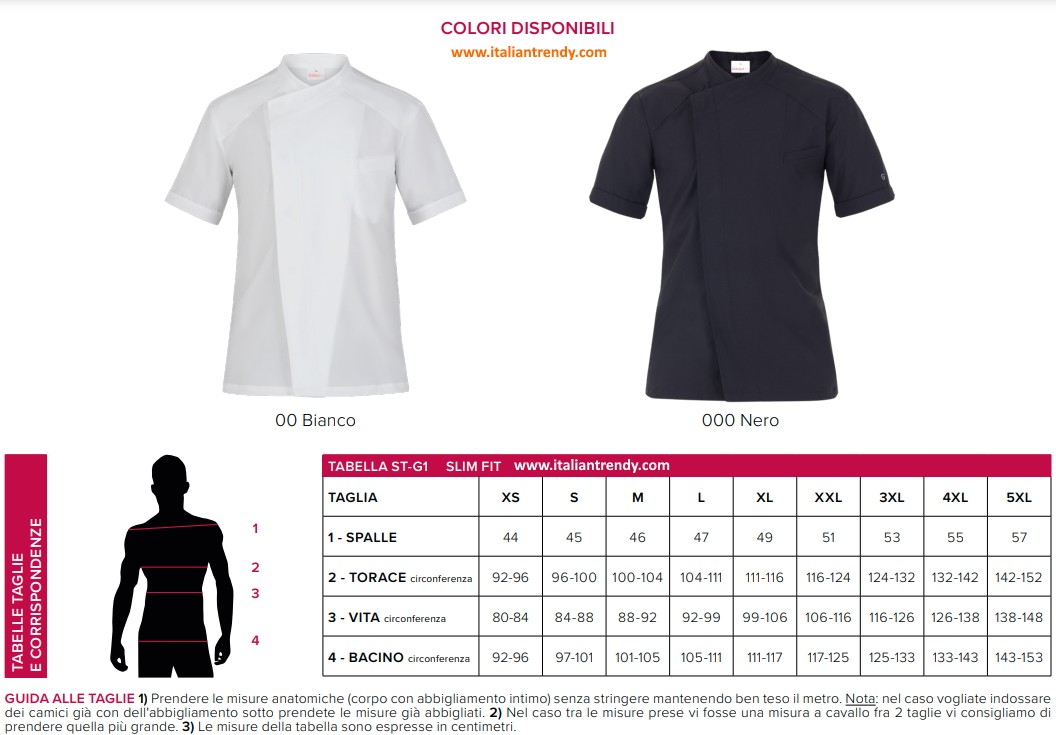 Giacca Per Cucina a Maniche Corte Leggera e Robusta In Bianco o Nero - immagine 14