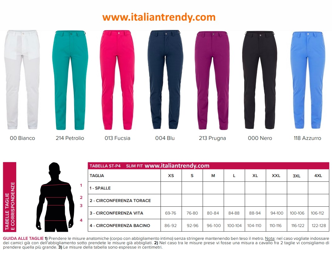 Pantalone Unisex con Patta e Bottone Per Estetica Spa o Beauty Center 7 Colori-Chris - immagine 9