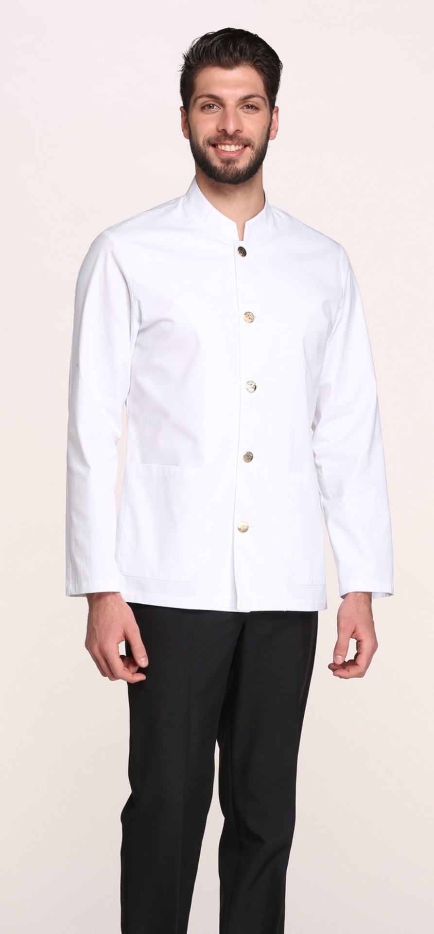 Giacca Bianca Corana in Cotone per Persona di Servizio o per Divisa Alberghi Hotel-PIER - immagine 2
