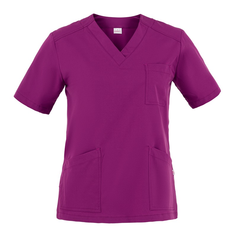 Camice, Casacca Da Donna A Maniche Corte Scollo A V. 7 Colori. Per Settore Sanitario E Medicale-Sonia - immagine 4