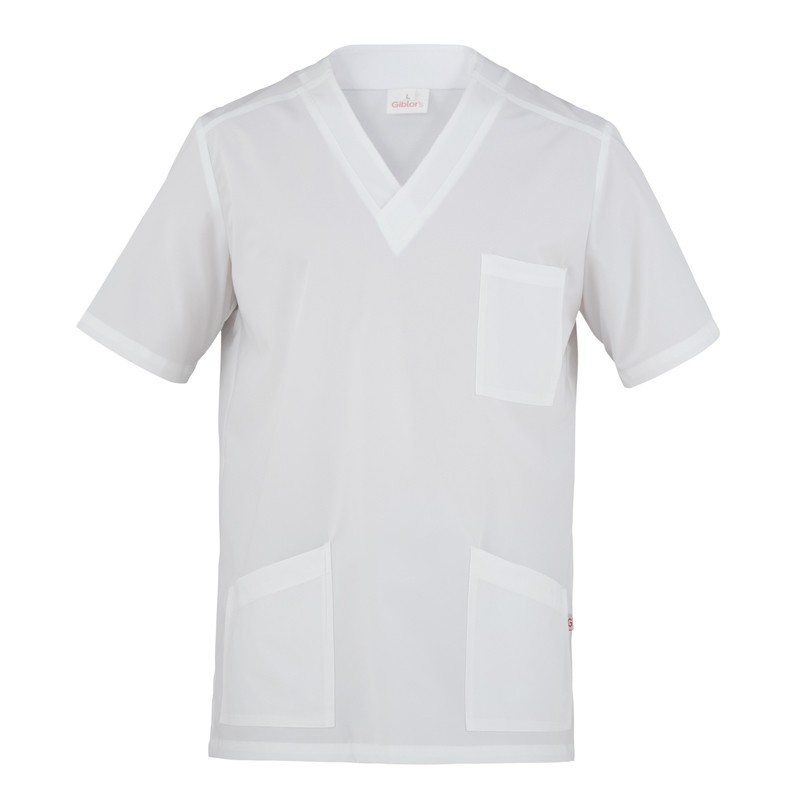 Camice, Casacca Per Medico, Infermiere A Maniche Corte Scollo A V. In 7 Colori. Per Settore Sanitario E Medicale-Flavio - immagine 4