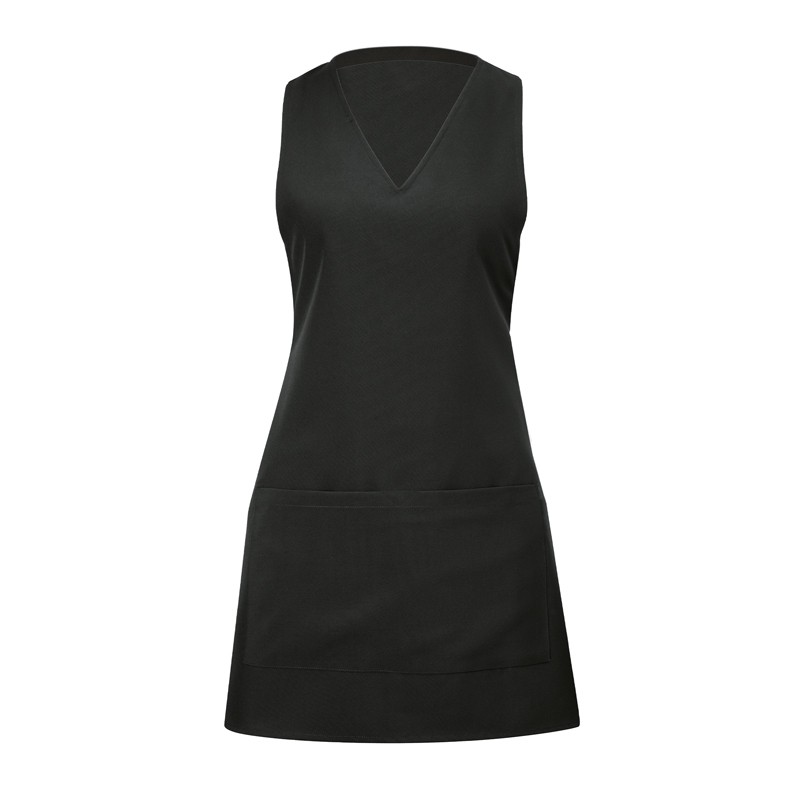 Scamiciato Nero a Poncho Taglia Unica con Scollo a V Per Parrucchiera Estetista Spa o Impresa di Pulizie-London - immagine 2