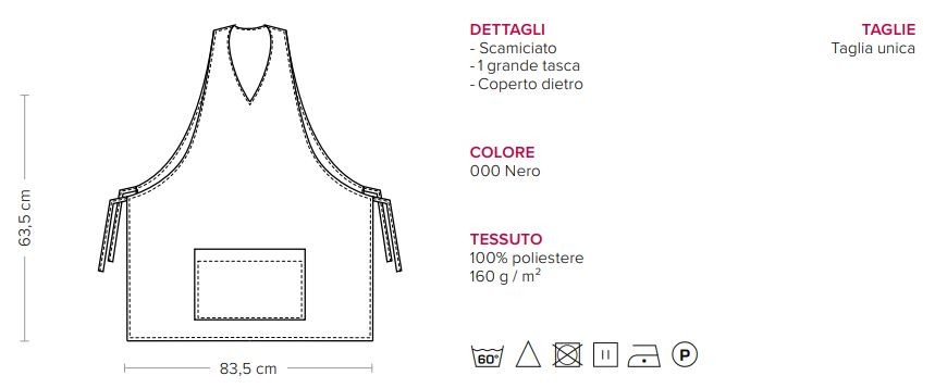 Scamiciato Nero a Poncho Taglia Unica con Scollo a V Per Parrucchiera Estetista Spa o Impresa di Pulizie-London - immagine 3