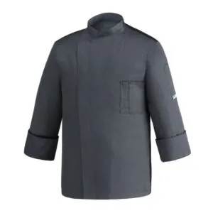 OTTAVIO - Giacca chef microfibra col. grigio manica lunga tg. 4XL OFFERTA
