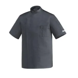 Egochef giacca grigia ottavio 3XL OFFERTA maniche corte in misto cotone no stiro con rete traspirante sulla schiena per cucina