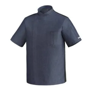 Ottavio giacca chef manica corta in misto cotone color jeans OFFERTA